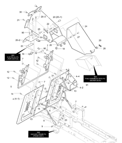 Part Location Diagram of 343678-853 Briggs and Stratton Assembly, Back Plate/Battery